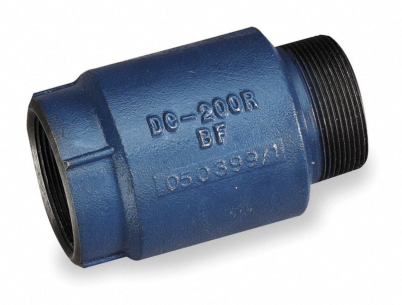 Dayton Check Valve, 3 in, Single, Inline Spring, Ductile Iron, MNPT x FNPT - 4RK70