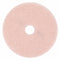 3M 24 in Non-Woven Polyester Fiber Round Burnishing Pad, 1500 to 3000 rpm, Pink, 5 PK - 3600