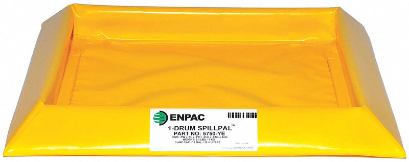 Enpac Spill Containment Pallets, Uncovered, 7 gal Spill Capacity - 5750-YE