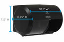 Georgia-Pacific Toilet Paper Dispenser, Compact(R), Black, Coreless, (2) Rolls Dispenser Capacity, Plastic - 56784A