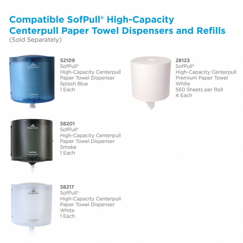 Georgia-Pacific Paper Towel Dispenser, SofPull(R), Gray, (1) Roll, Manual - 58201