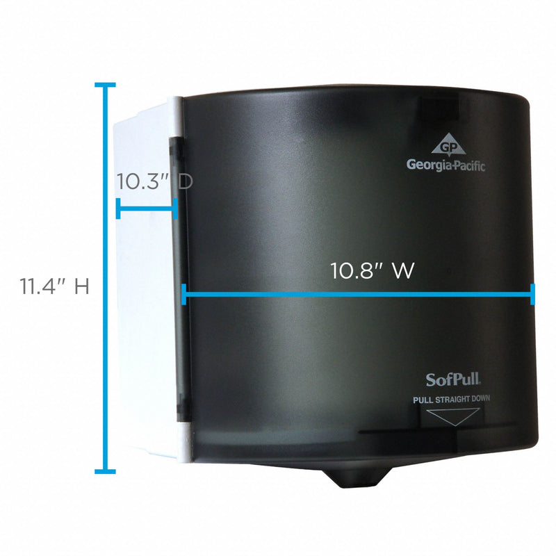 Georgia-Pacific Paper Towel Dispenser, SofPull(R), Gray, (1) Roll, Manual - 58201