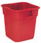 Rubbermaid 28 gal Square Trash Can, Plastic, Red - FG352600RED