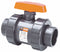 Hayward Ball Valve, CPVC, Inline True Union, 2-Piece, Pipe Size 4 in, Connection Type Socket x Socket - TB2400SE
