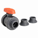 Hayward Ball Valve, PVC, Inline True Union, 2-Piece, Pipe Size 4 in, Connection Type Socket x Socket - TB1400SE
