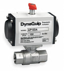 Dynaquip 3/4 in Spring Return Pneumatic Actuated Ball Valve, 2-Piece - P2S24AJSR05210A