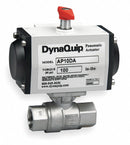 Dynaquip 3/4 in Double Acting Pneumatic Actuated Ball Valve, 2-Piece - P2S24AJDA032A