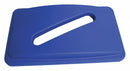 Tough Guy Wallhugger Lid Series Paper Slot Recycling Top, Rectangular, Dome, 23 gal, Blue - 4UAV3