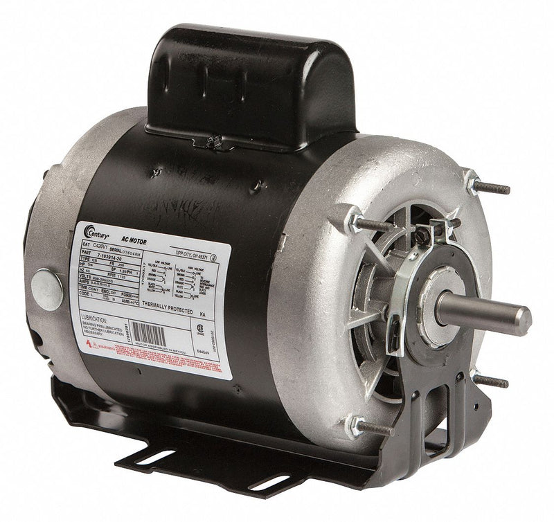 Century 3/4 HP Belt Drive Motor, Capacitor-Start, 1725 Nameplate RPM, 115/208-230 Voltage, Frame 56 - C426V2, Replaced w/ Century C426V2