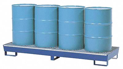 Denios Spill Containment Platforms, Uncovered, 55 gal Spill Capacity, 2,400 lb - K17-3104