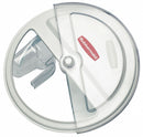 Rubbermaid 18 7/8 in" x 4 1/8 in" x 18 7/8 in" Plastic Bulk Ingredient Container Lid and Scoop, White/Clear - FG9G7800WHT