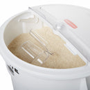 Rubbermaid 29 1/3 in" x 23 2/5 in" x 29 1/3 in" Plastic Bulk Ingredient Container Combo, White/Clear - FG9G7500WHT
