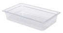 Rubbermaid 20-13/16" x 12-13/16" x 4" 13-3/4 Qt. Polycarbonate Cold Food Pan - FG131P00CLR