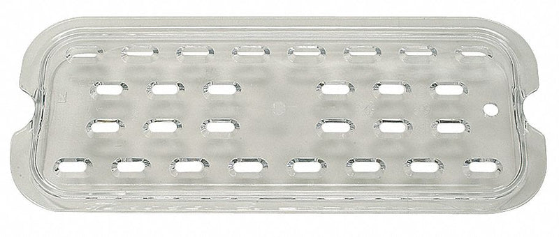Rubbermaid Polycarbonate Cold Food Pan Drain Tray - FG120P24CLR