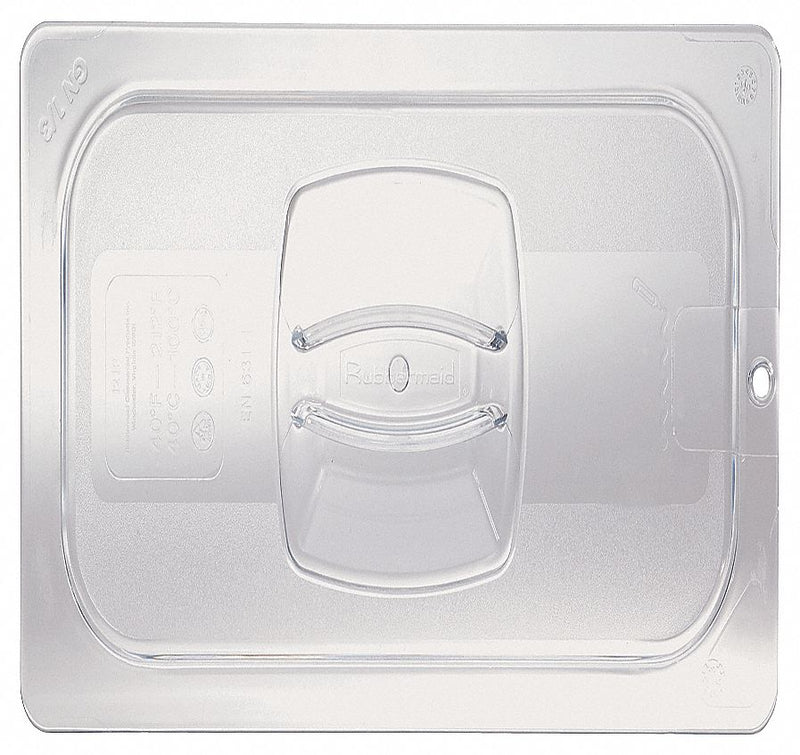 Rubbermaid Polycarbonate Cold Food Pan Cover with Peg Holes - FG121P23CLR