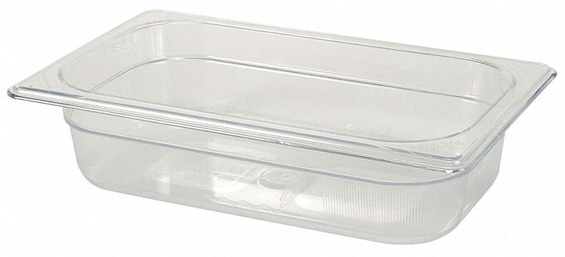 Rubbermaid 10-3/8" x 6-3/8" x 2-1/2" 1-2/3 Qt. Polycarbonate Cold Food Pan - FG110P00CLR