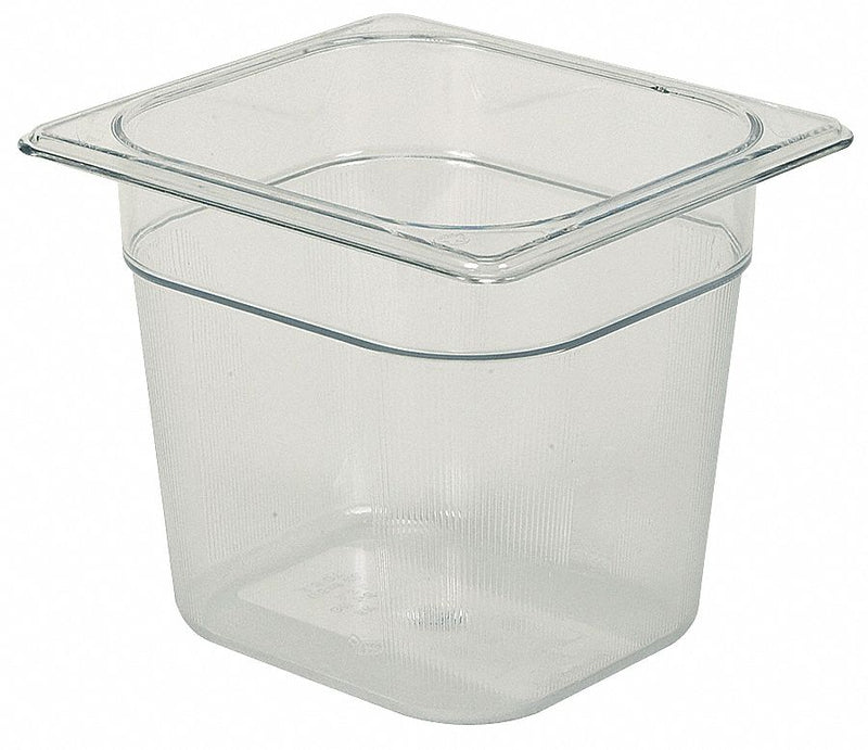 Rubbermaid 6-7/8" x 6-3/8" x 6" 2-1/2 Qt. Polycarbonate Cold Food Pan - FG106P00CLR