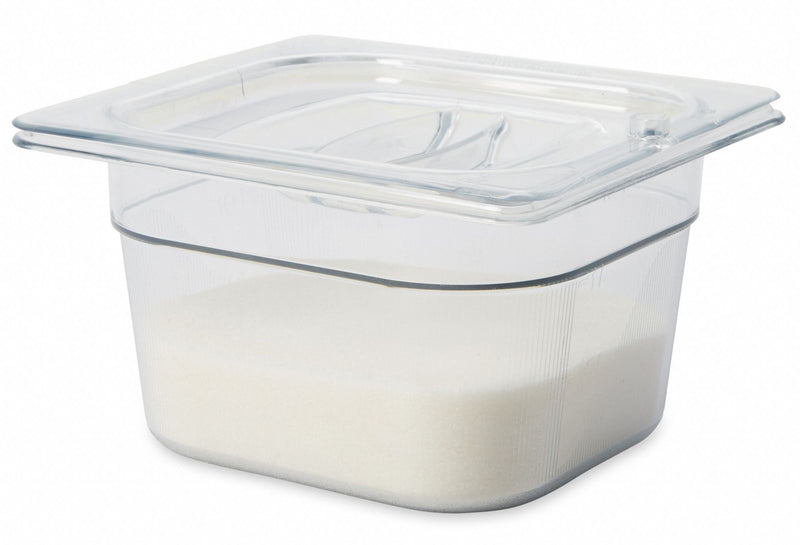 Rubbermaid Polycarbonate Cold Food Pan Cover with Peg Holes - FG108P23CLR