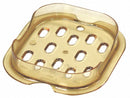 Rubbermaid 4-1/4" x 4-3/4" x 7/8" Polycarbonate Hot Food Pan Drain Tray - FG345600AMBR