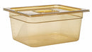 Rubbermaid 12-13/16" x 10-3/8" x 4" 6-3/8 Qt. Polycarbonate Hot Food Pan - FG224P00AMBR