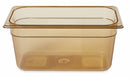 Rubbermaid 12-13/16" x 6-7/8" x 6" 5-3/8 Qt. Polycarbonate Hot Food Pan - FG218P00AMBR