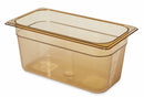 Rubbermaid 12-13/16" x 6-7/8" x 6" 5-3/8 Qt. Polycarbonate Hot Food Pan - FG218P00AMBR