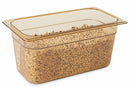 Rubbermaid 12-13/16" x 6-7/8" x 6" 5-3/8 Qt. Polycarbonate Hot Food Pan - FG218P00AMBR