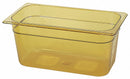 Rubbermaid 12-13/16" x 6-7/8" x 6" 5-3/8 Qt. Polycarbonate Hot Food Pan - FG218P00AMBR