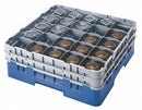 Cambro 19 3/4 in" x 19 3/4 in" x 10.5 in" Polypropylene Closed Glass Rack System with 25 Compartments, Gray - CA25S800151