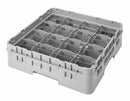 Cambro 19 3/4 in" x 19 3/4 in" x 7.25 in" Closed Cup Rack System with 16 Compartments; Gray - CA16C414151