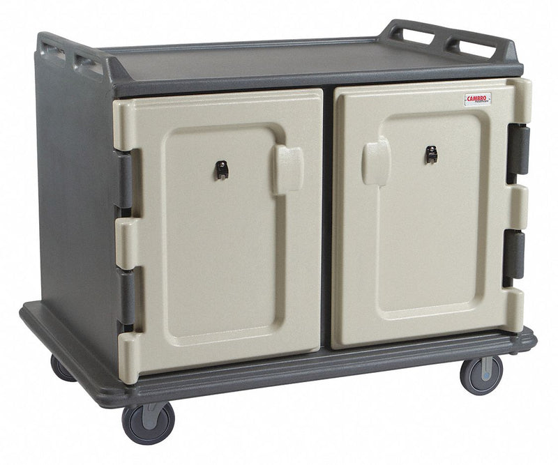 Cambro Meal Delivery Cart, 48-1/2 x 32-1/2 x 44", Tray Size (In.): 14 x 18, Granite Gray - EAMDC1418S20191