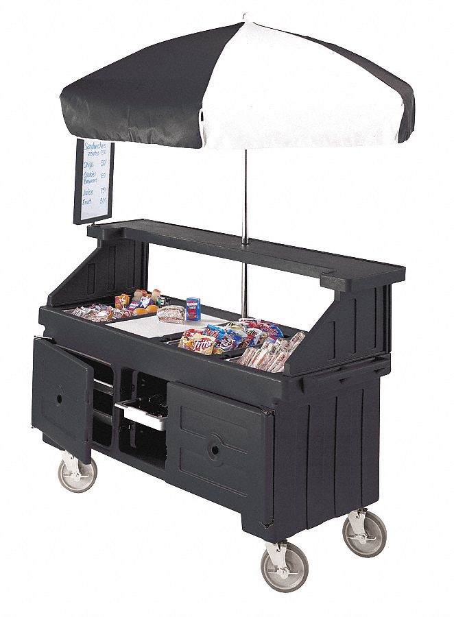 Cambro Vending Cart, Black, Polyethylene - EACVC724110