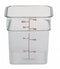 Cambro 7 1/4 in" x 7 1/4 in" x 7 3/8 in" Polycarbonate Square Storage Container, Clear - CA4SFSCW135