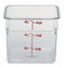 Cambro 8 3/8 in" x 8 3/8 in" x 7 1/4 in" Polycarbonate Square Storage Container, Clear - CA6SFSCW135