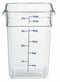 Cambro 11 1/4 in" x 12 1/4 in" x 15 3/4 in" Polycarbonate Square Storage Container, Clear - CA22SFSCW135