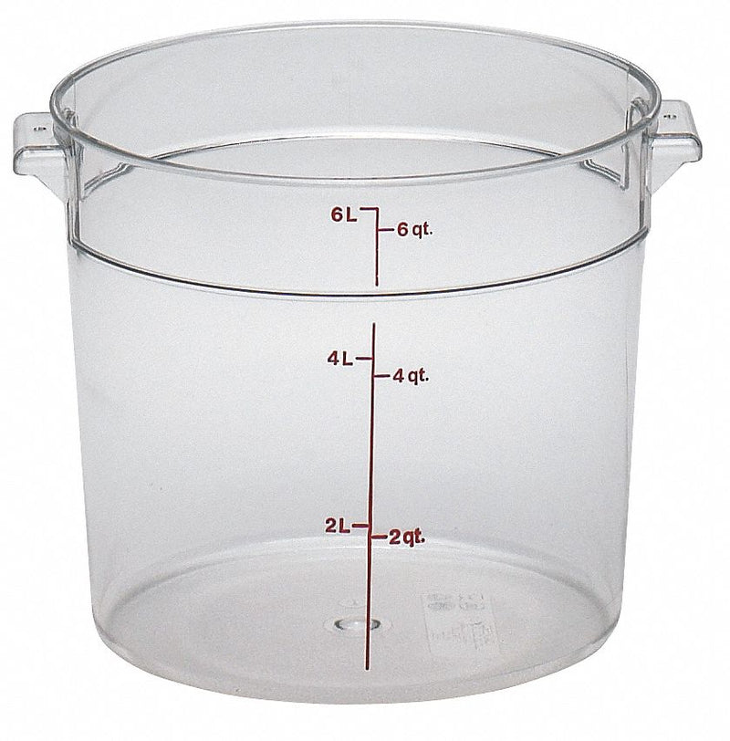 Cambro 7 15/16 in" Polycarbonate Round Storage Container, Clear - CARFSCW6135
