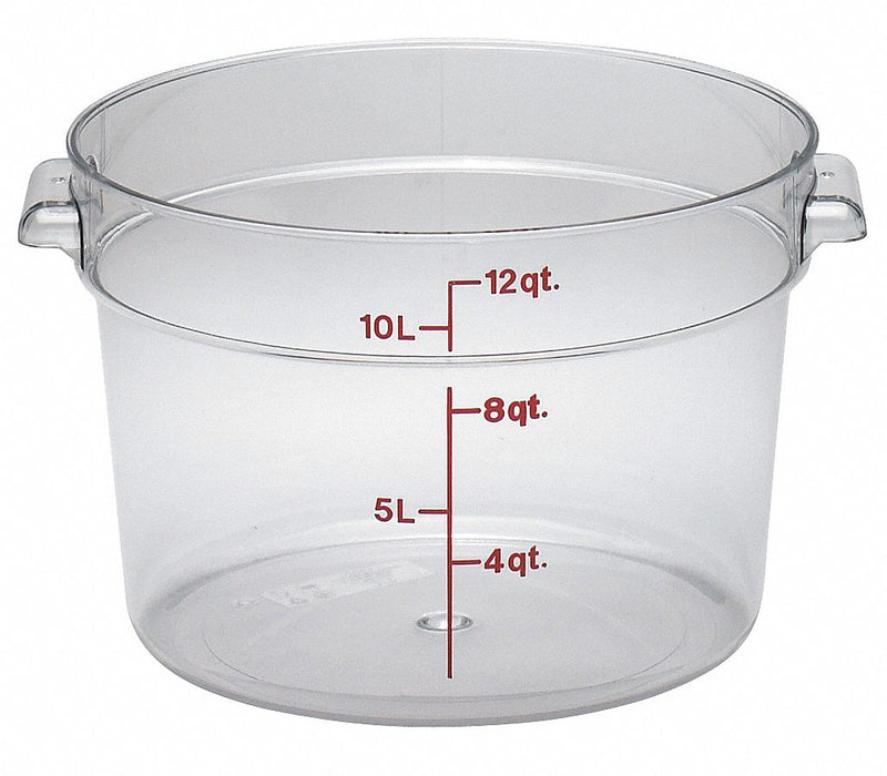 Cambro 8 3/8 in" Polycarbonate Round Storage Container, Clear - CARFSCW12135