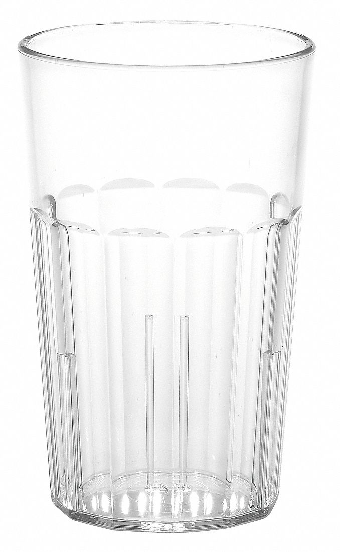 Cambro Tumbler, Clear, 14 oz Capacity, 5 in Overall Height, 3.125 in Diameter, Polycarbonate, PK 36 - CANT14152