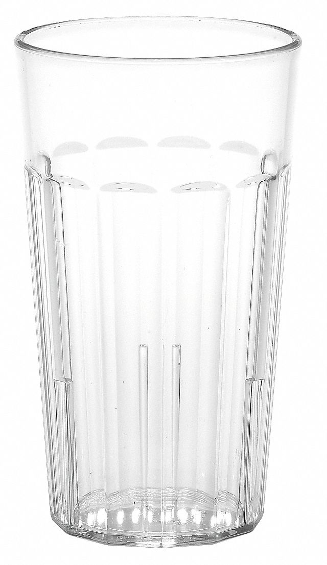 Cambro Tumbler, Clear, 12 3/5 oz Capacity, 5.125 in Overall Height, 3 in Diameter, Polycarbonate - CANT12152