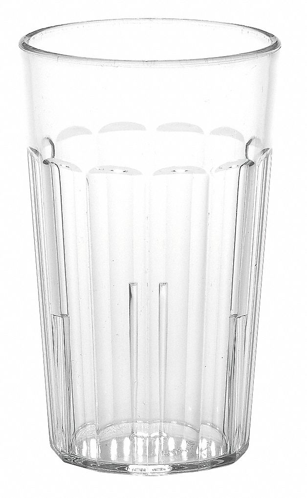 Cambro Tumbler, Clear, 10 oz Capacity, 4.5938 in Overall Height, 2.8125 in Diameter, Polycarbonate - CANT10152