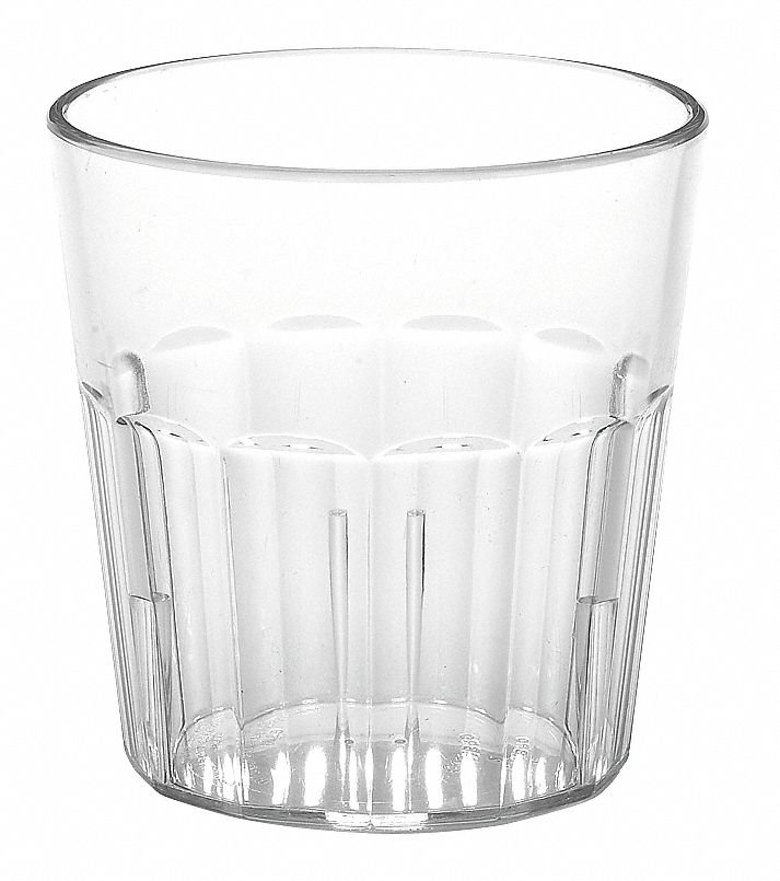 Cambro Tumbler, Clear, 9 3/10 oz Capacity, 3.3125 in Overall Height, 3.25 in Diameter, Polycarbonate - CANT9152