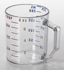 Cambro Polycarbonate Measuring Cup, 1 Cup Capacity, Polycarbonate, Clear, Molded, PK 12 - CA25MCCW135