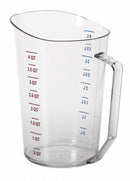 Cambro Polycarbonate Measuring Cup, 4 qt. Capacity, Polycarbonate, Clear, Molded - EA400MCCW135