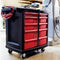 Rubbermaid Mobile Cabinet Workbench, Structural Foam Plastic, 19 13/16 in Depth, 33 1/2 in Height, 32 5/8 in Wi - FG773488BLA