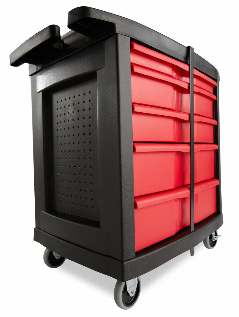 Rubbermaid Mobile Cabinet Workbench, Structural Foam Plastic, 19 13/16 in Depth, 33 1/2 in Height, 32 5/8 in Wi - FG773488BLA