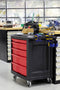 Rubbermaid Mobile Cabinet Workbench, Structural Foam Plastic, 19 13/16 in Depth, 33 1/2 in Height, 32 5/8 in Wi - FG773488BLA