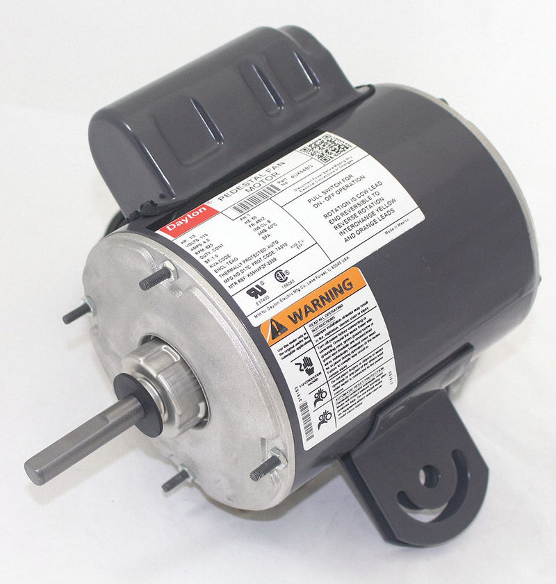 Dayton 1/3 HP Pedestal Fan Motor, Permanent Split Capacitor, 825 Nameplate RPM,115 Voltage, Frame 48YZ - 4UX64