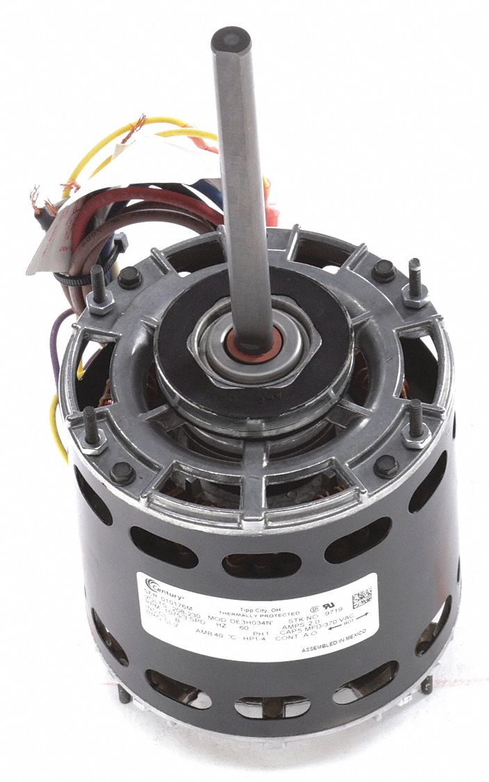 Century 1/4 HP Direct Drive Blower Motor, Permanent Split Capacitor, 1075 Nameplate RPM, 208-230 Voltage - 9719