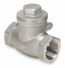 Top Brand Check Valve, 1 in, Single, Inline Swing, 316 Stainless Steel, FNPT x FNPT - 4VMU2