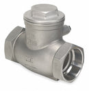 Top Brand Check Valve, 2 1/2 in, Single, Inline Swing, 316 Stainless Steel, Solvent Weld x Solvent Weld - 4VMV7